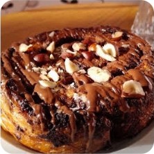 Rol de chocolate y avellanas en Matilde